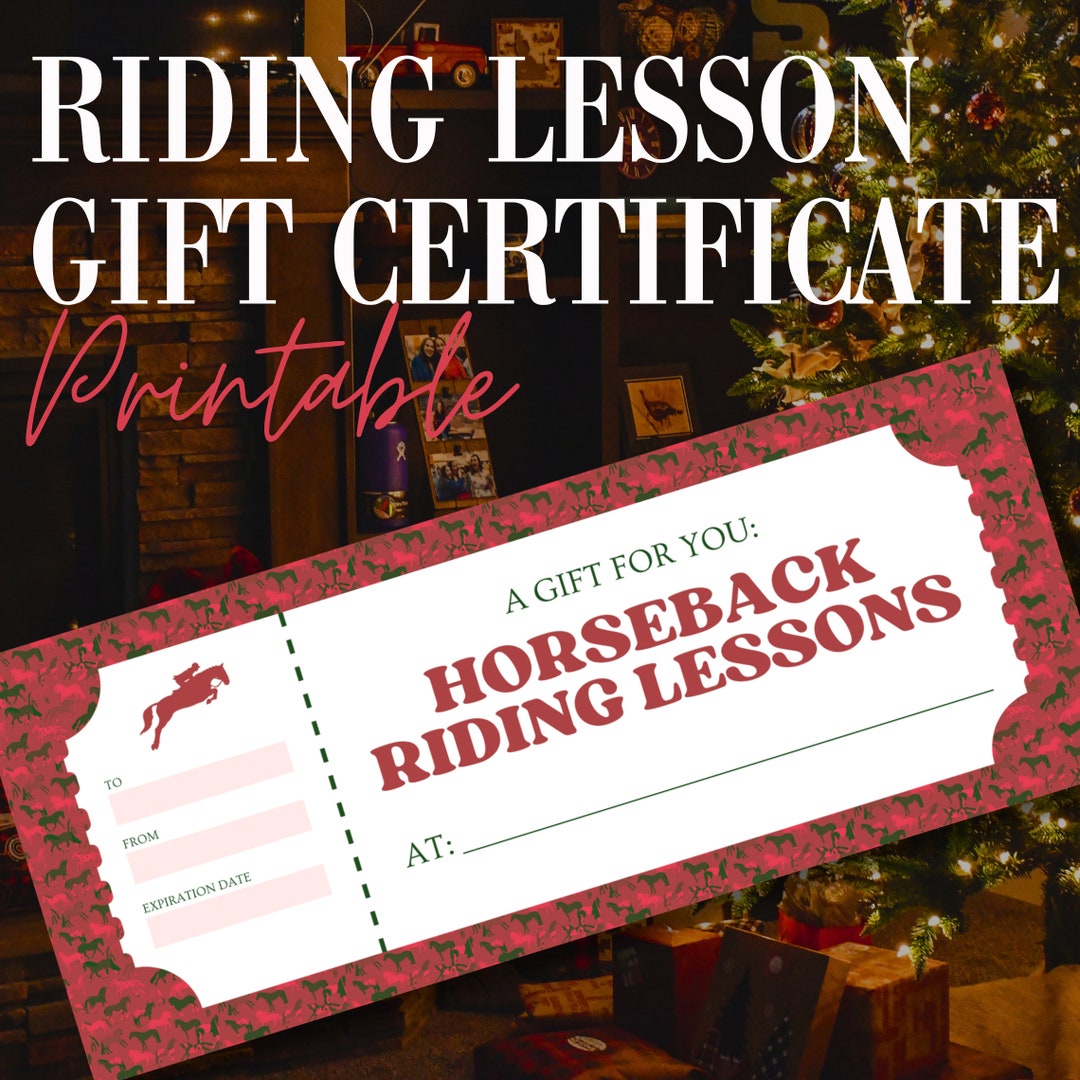 Horseback Riding Gift Certificate Horse Camp Voucher Horse Riding Horseback Riding Gift Certificate Horse Camp Voucher Horse Riding