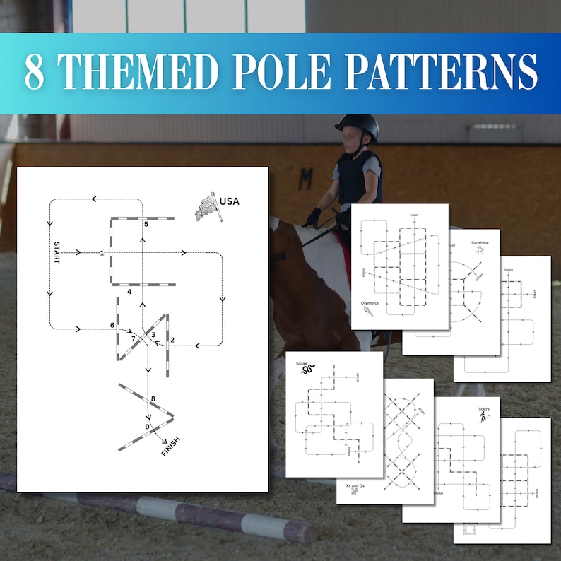 Horseback Riding Pole Patterns | Beginner Rider Lesson Plan (PDF) - Etsy
