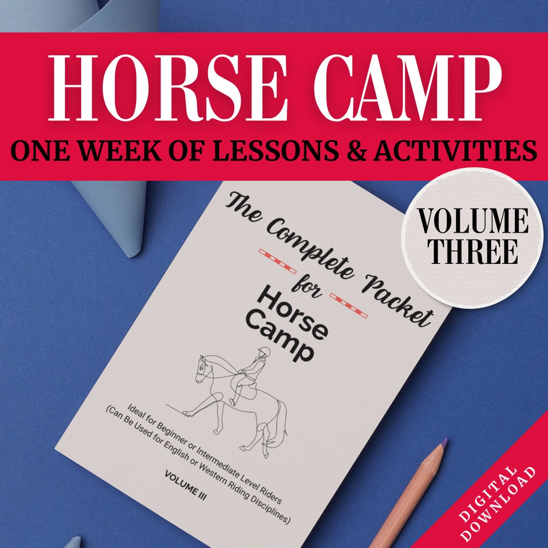 Horse Camp Activity Worksheet Horseback Riding Lesson Plan - Etsy