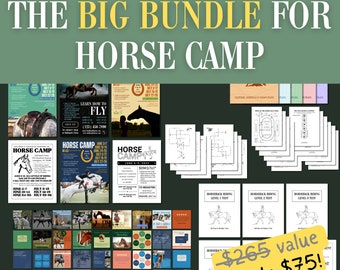Horse Camp Activity Bundle: Lesson Plans, Games, Social Media Templates