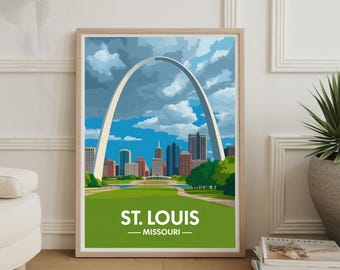 St. Louis Gateway Arch Poster: Missouri Travel Wall Art