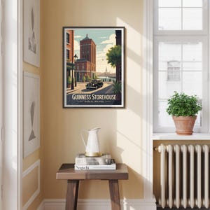 Vintage Guinness Storehouse Dublin Ireland Travel Poster, Iconic City Wall Art image 2