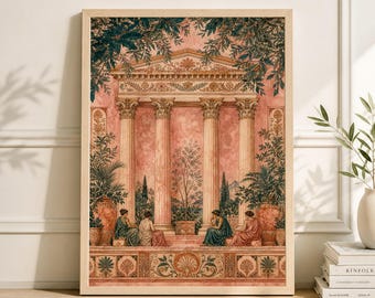 Greek Ancient Poster, Mythology Wall Art Print, History Decor, Classical Gift, Roman Print