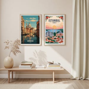 Venice Italy Travel Poster, Romantic Canal Wall Art, Italian Home Decor image 7