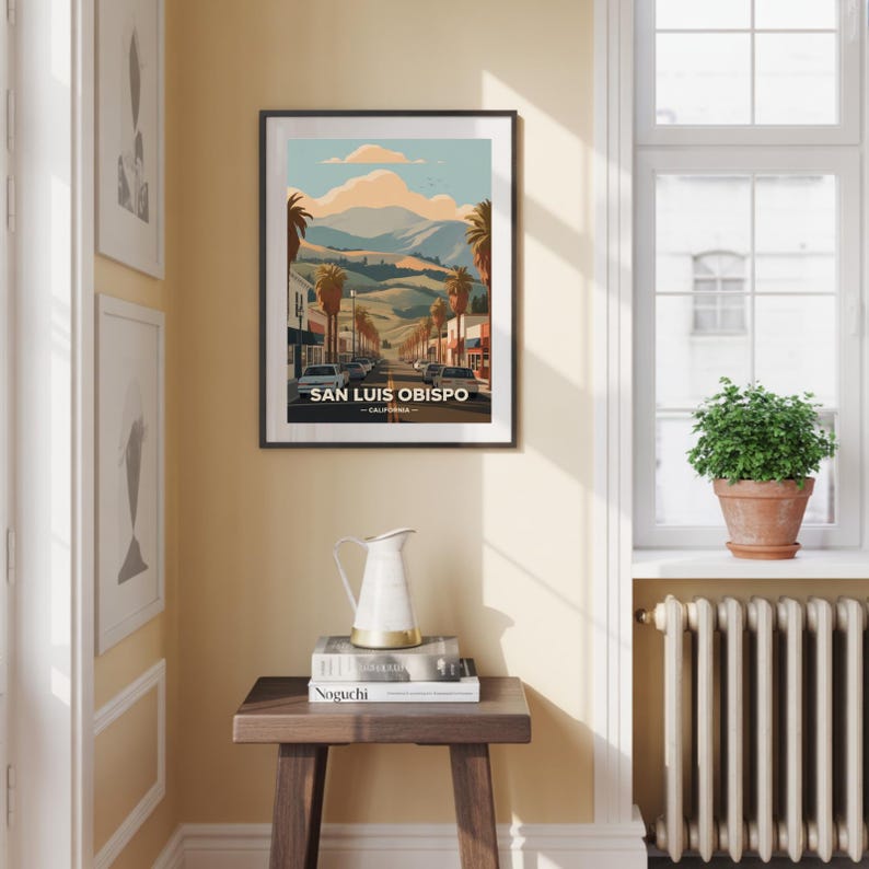 San Luis Obispo Travel Poster – Cal Poly Wall Art, California Coastal Decor image 2
