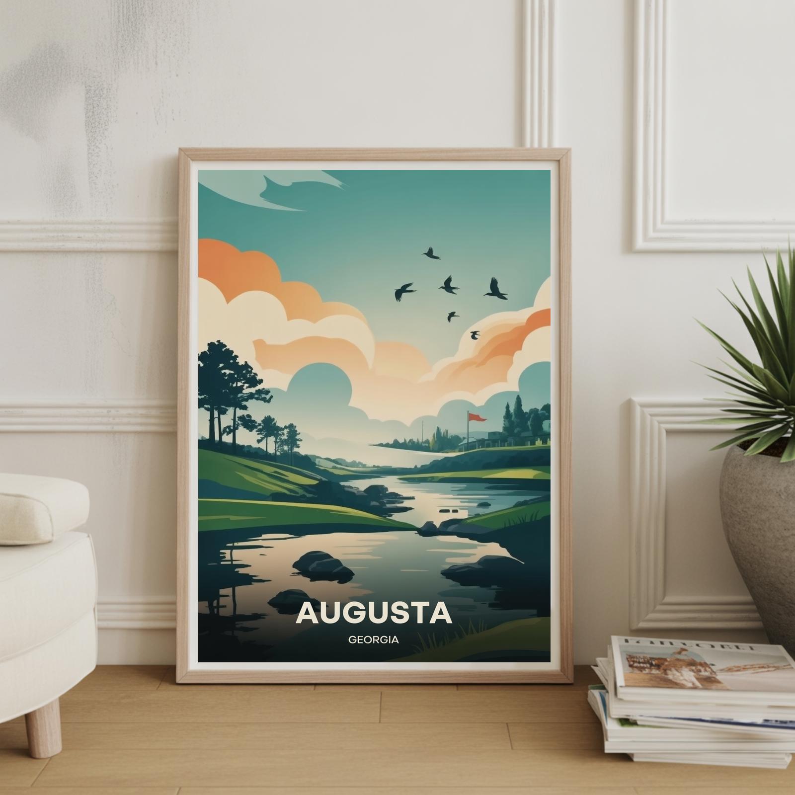 Augusta National Golf Club Poster – Georgia Watercolor Art Print - Etsy