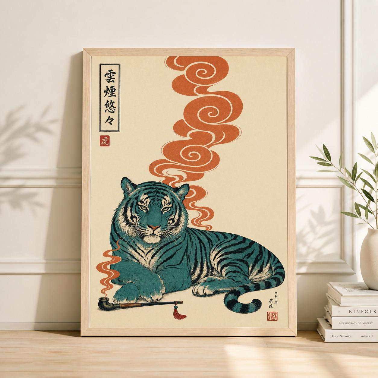 Vintage Asian Tiger Print - Etsy