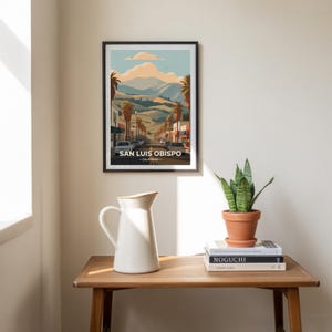 San Luis Obispo Travel Poster – Cal Poly Wall Art, California Coastal Decor image 4