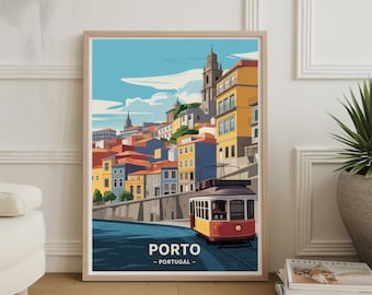 Porto Cityscape Poster: Portugal Travel Wall Art
