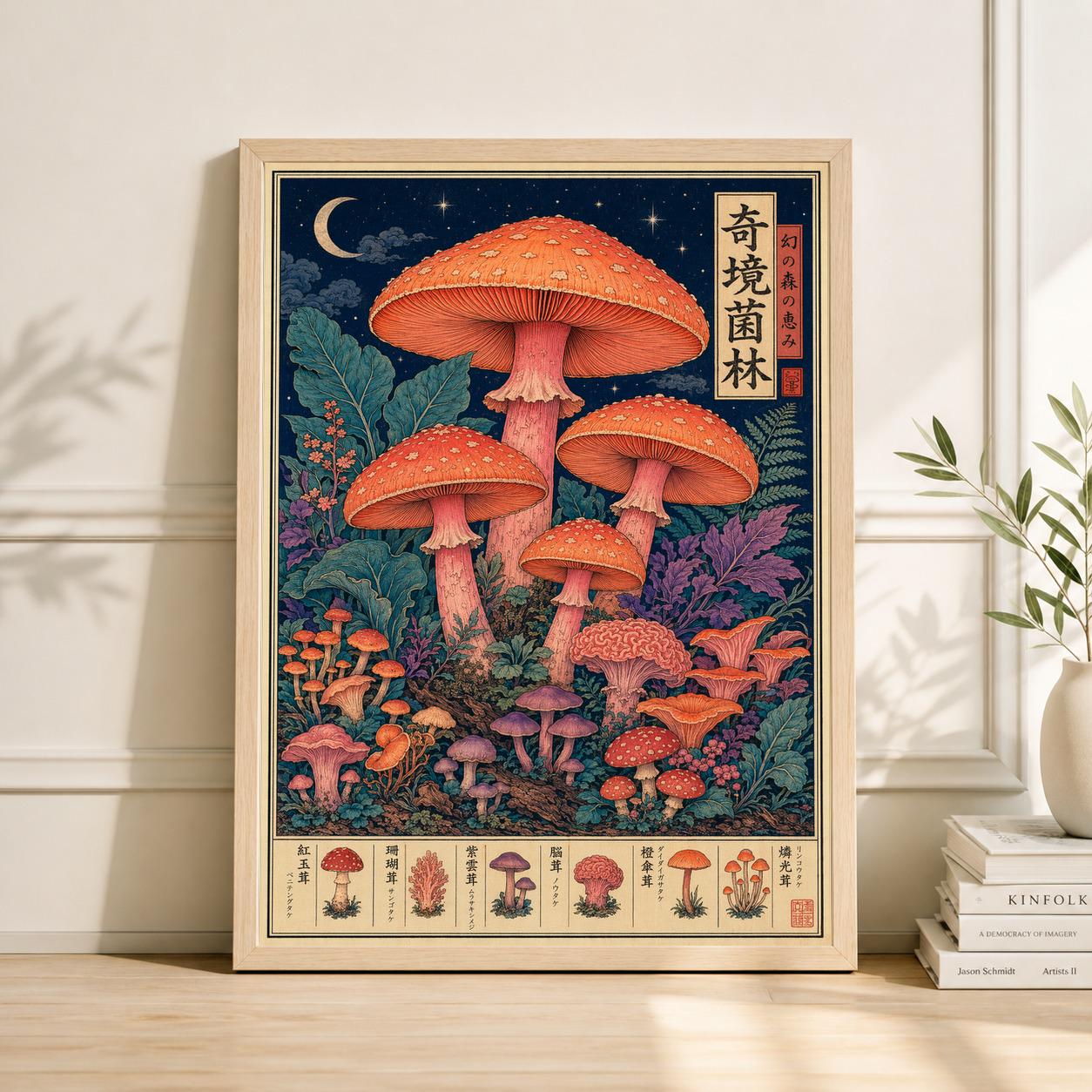 Magic mushroom art - Etsy 日本