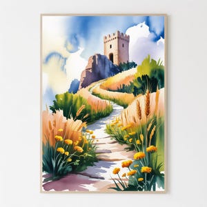 Wheal Coates Watercolor Print - Cornwall Coastal Artwork