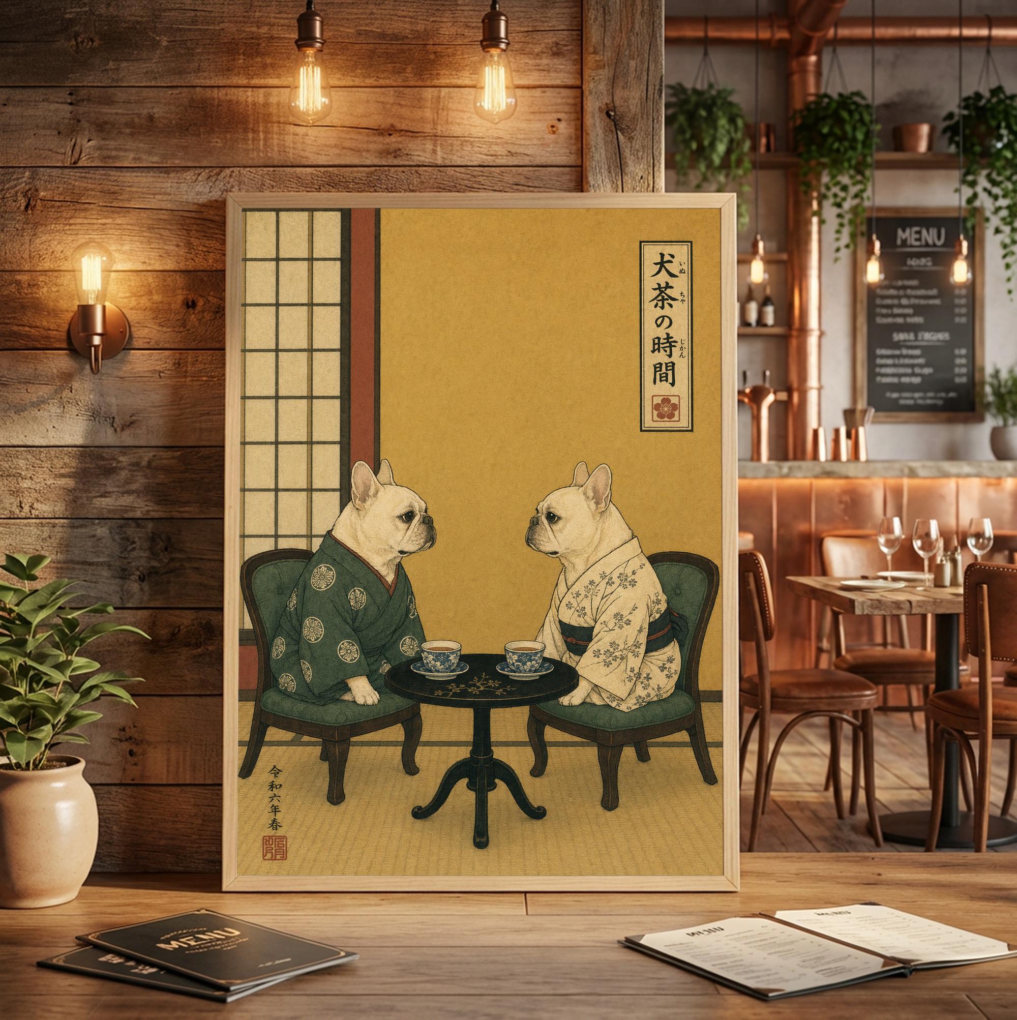 Japanese French Bulldog Art - Etsy
