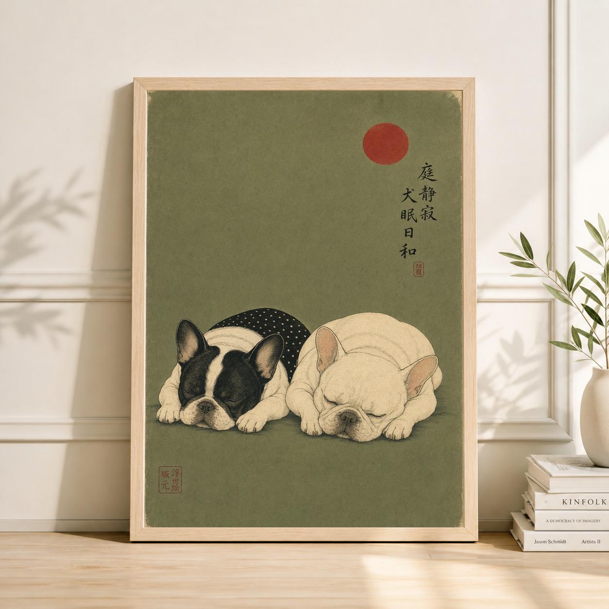 Japanese French Bulldog Art - Etsy