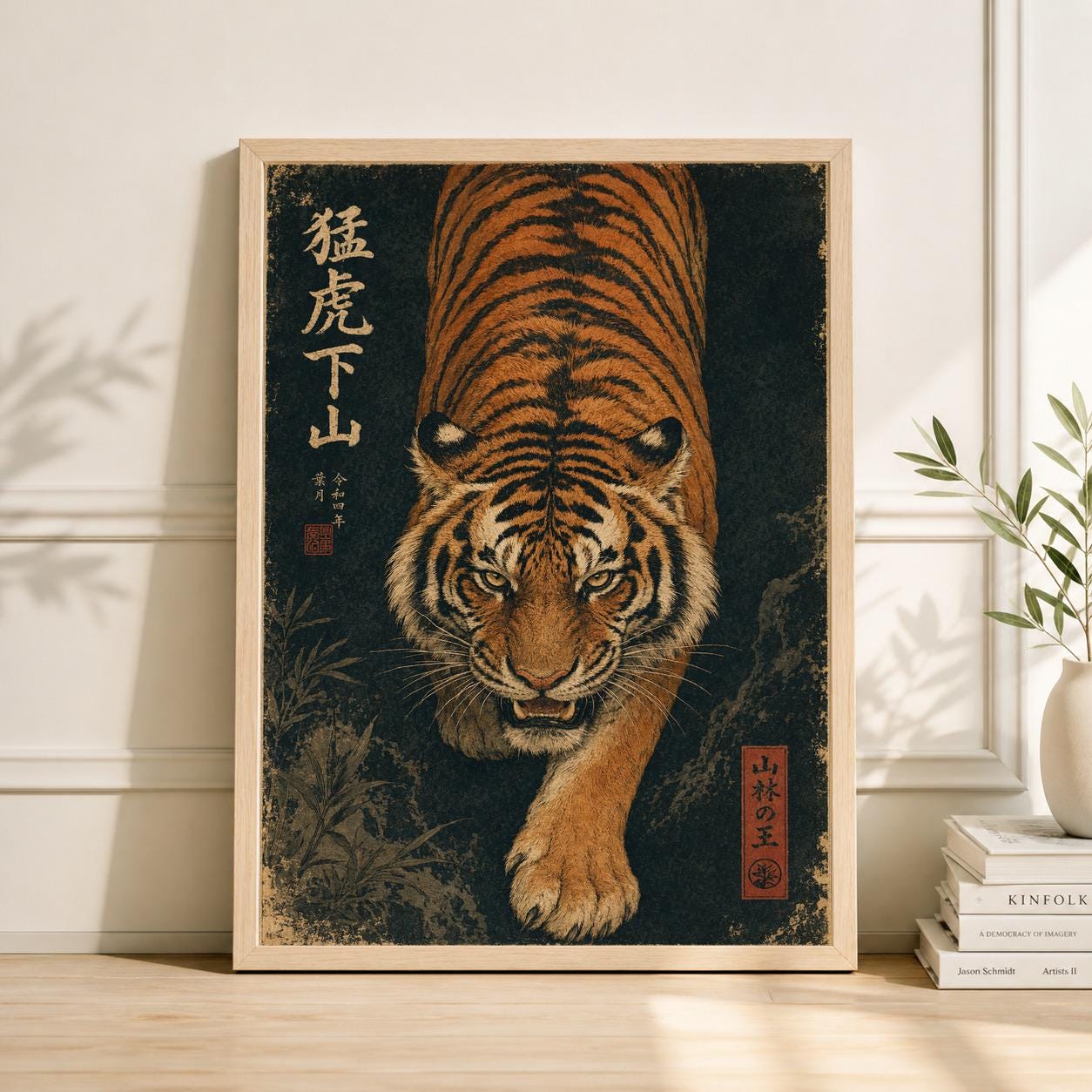 Vintage Asian Tiger Print - Etsy