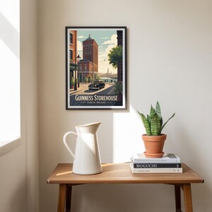 Vintage Guinness Storehouse Dublin Ireland Travel Poster, Iconic City Wall Art image 4