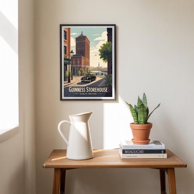 Vintage Guinness Storehouse Dublin Ireland Travel Poster, Iconic City Wall Art image 4