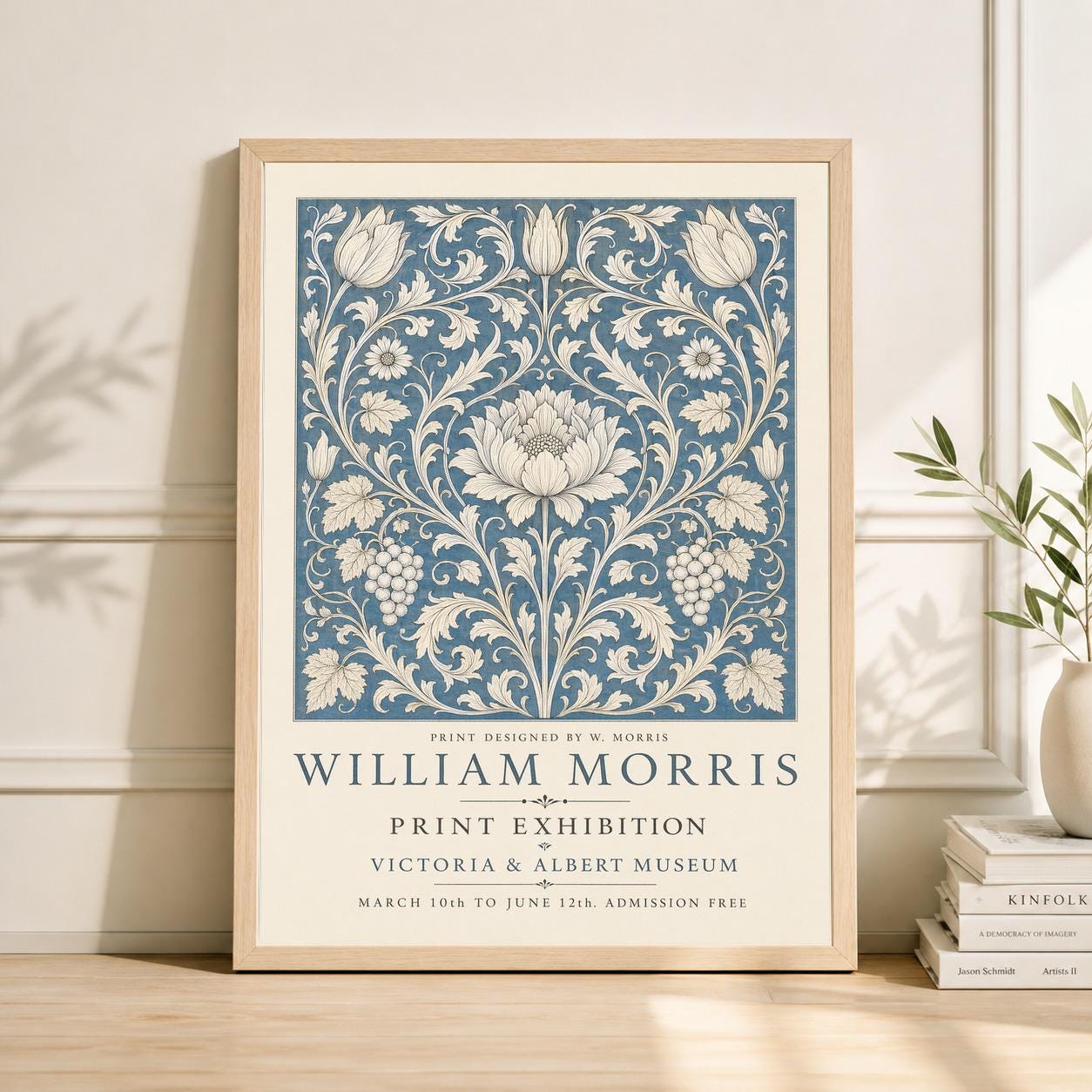 William Morris Exhibition Poster, Art Nouveau Floral Print, Arts
