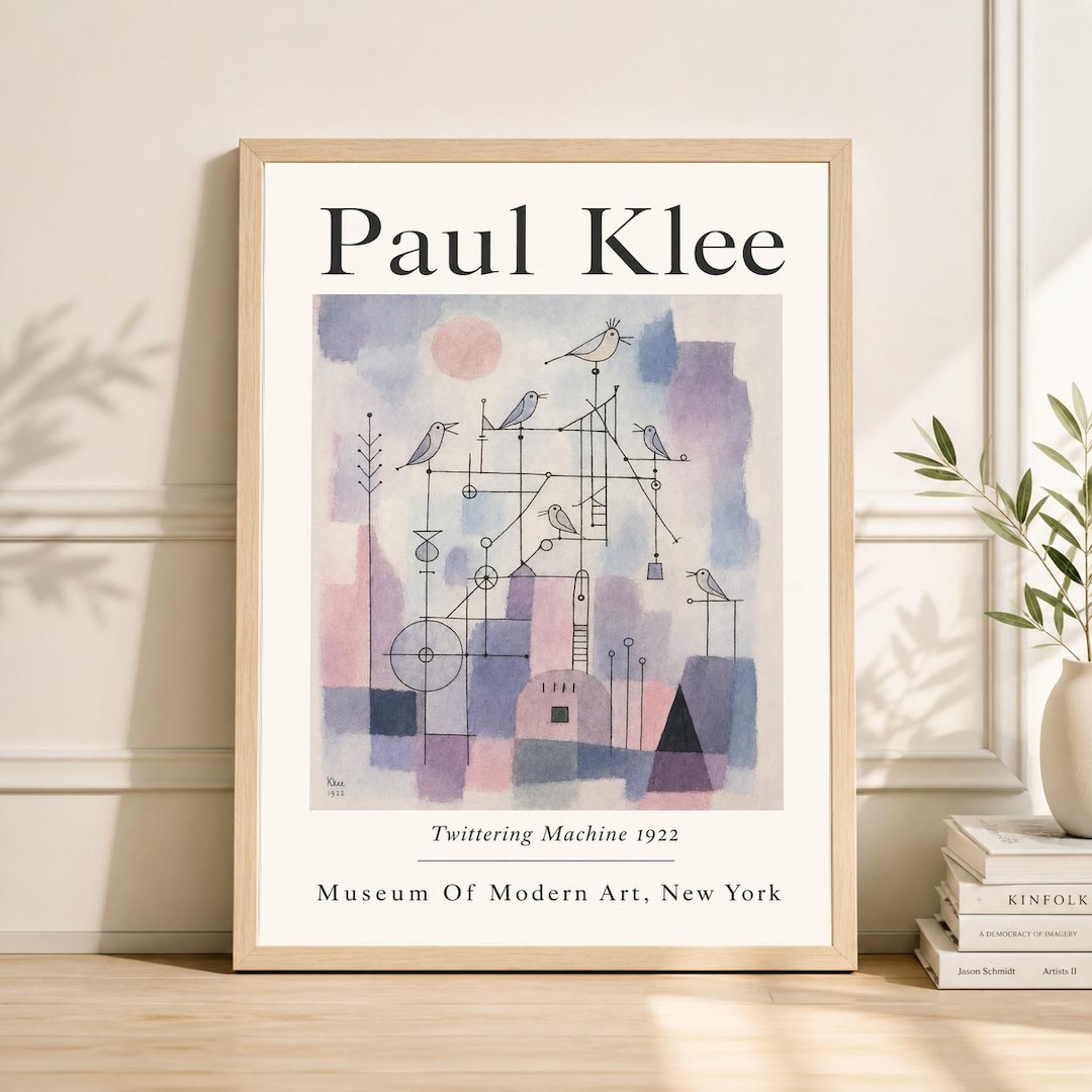 Paul Klee Twittering Machine Art Print, Abstract Wall Decor