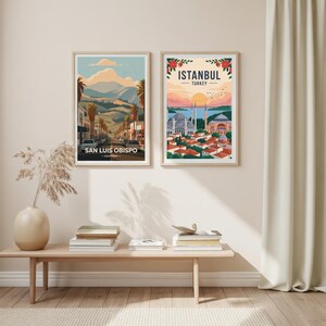 San Luis Obispo Travel Poster – Cal Poly Wall Art, California Coastal Decor image 7