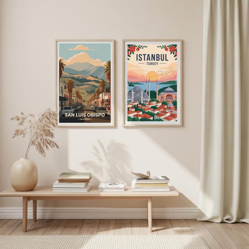 San Luis Obispo Travel Poster – Cal Poly Wall Art, California Coastal Decor image 7