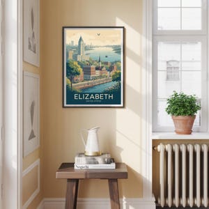 Elizabeth United States Travel Poster – Vintage Style Wall Art, Adventure Print image 2