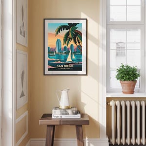 Poster di viaggio vintage di San Diego: California Wall Art