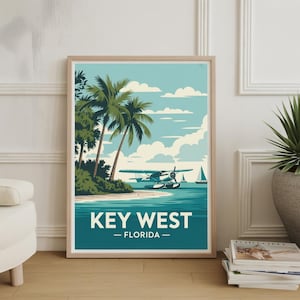 Key West & Florida Keys Wall Art, USA Travel Poster, Home Decor, Unique Birthday and Housewarming Gift