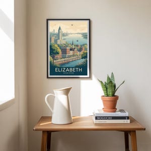 Elizabeth United States Travel Poster – Vintage Style Wall Art, Adventure Print image 4