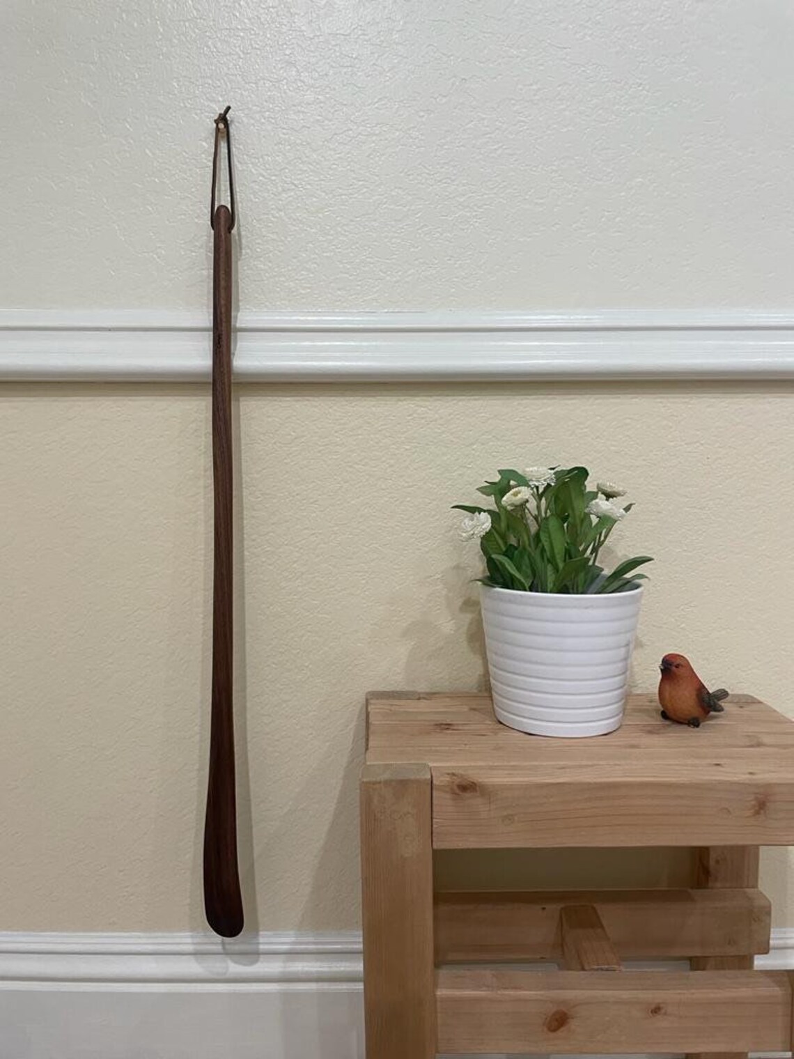 Handmade 32 Inch Long Wood Shoe Horn, Fathers Day Gift, Personalized