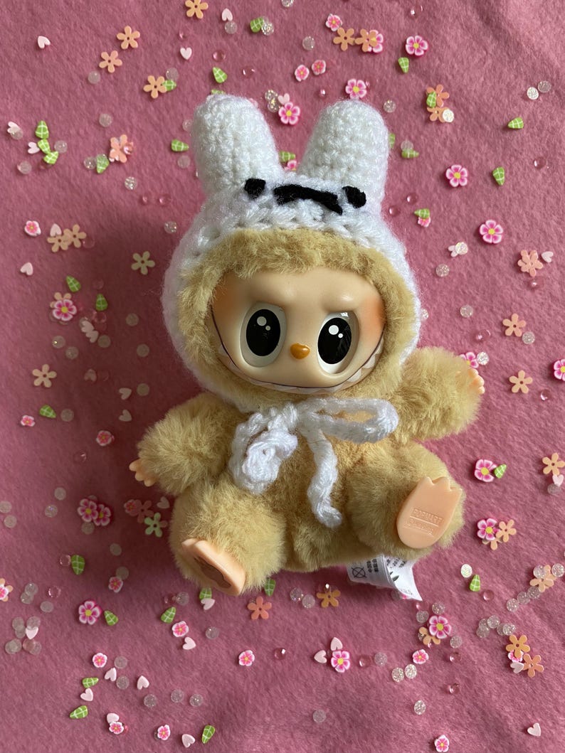 Crochet Labubu Hat Labubu Accessories Strawberry Miffy Pikachu