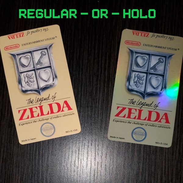 Legend of Zelda NES replacement label gloss or holo Nintendo