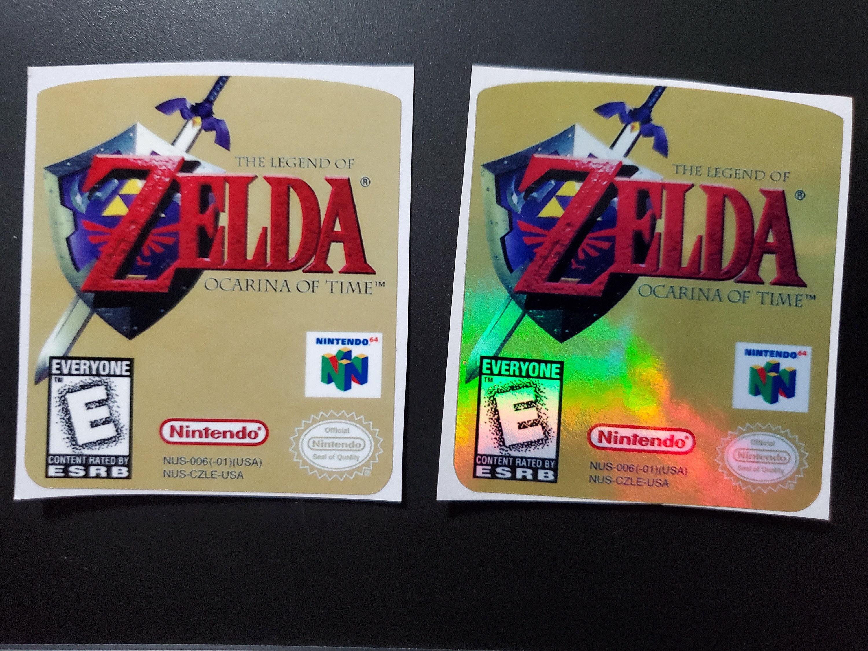 Legend of Zelda Ocarina of Time N64 Replacement Label Die Cut -  Finland