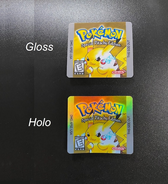 Pokemon Yellow Special Pikachu Edition Gameboy Replacement Label