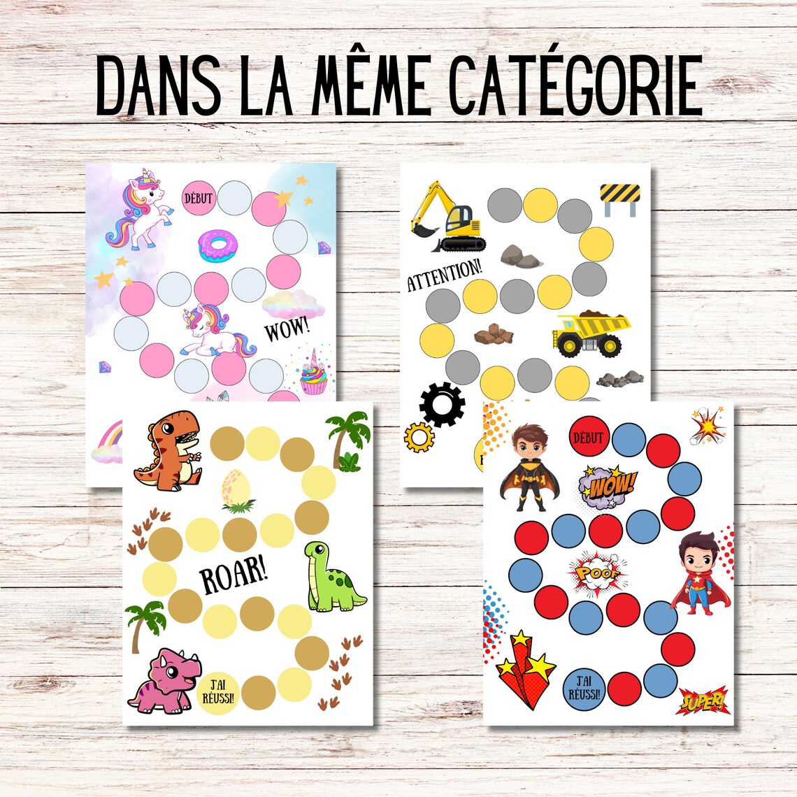 Tableau de récompense de Sirène, Tableau de récompense en Français ...