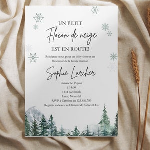 Carte invitation baby shower de la jungle modifiable, un petit sauvage en route, invitation shower de bébé safari, animaux de la jungle