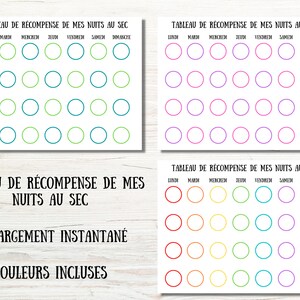 French Potty Training Chart, My Dry Nights Reward Chart, Kids Reward Chart