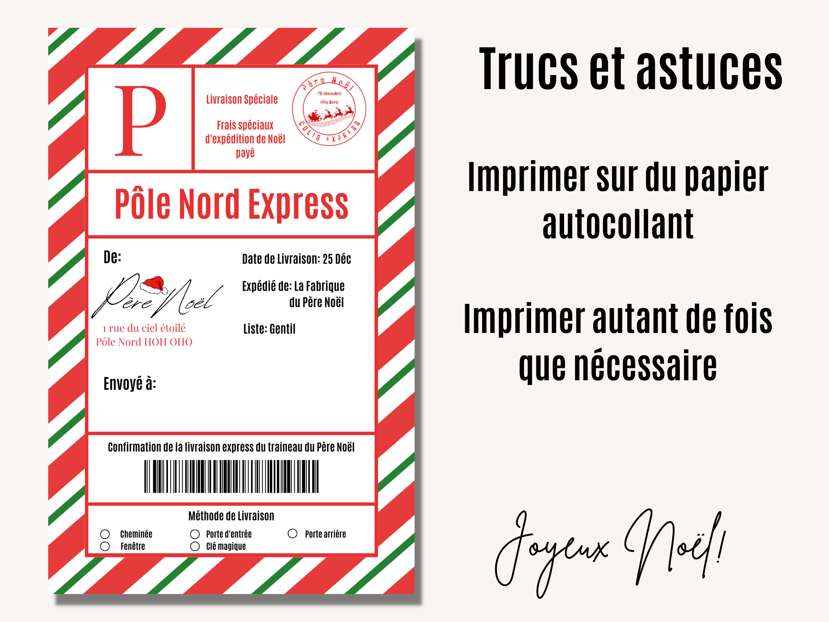 Lot De 20 Pochettes Postales Noël 6x9 Pouces - Pour Envois Cadeaux