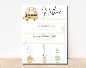 Back to Kindergarten Sign, Printable First Day of School Poster, Last Day of School Printable, Back to School Photo