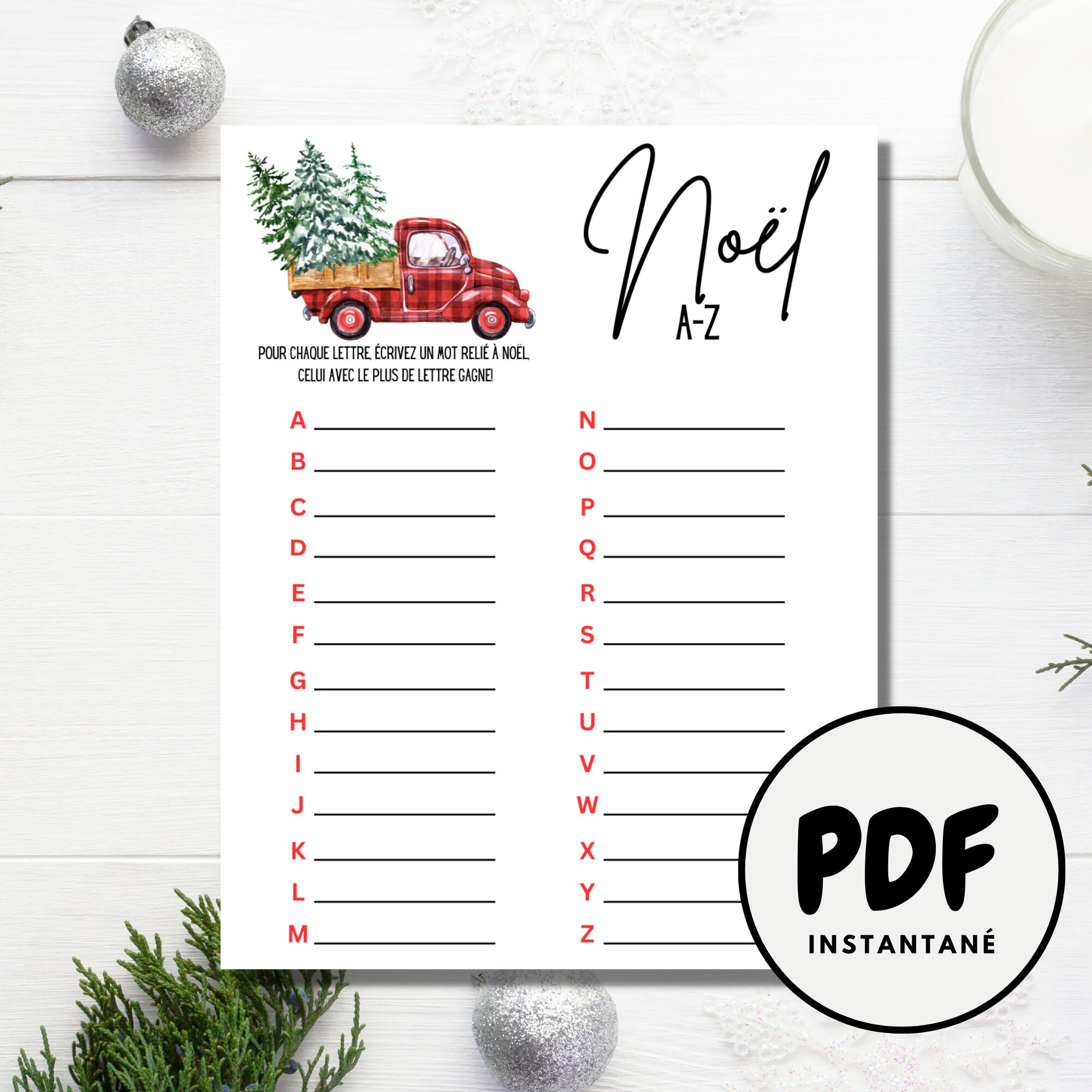 Christmas Game A to Z, Printable Christmas Games, Christmas Activity ...