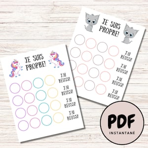 Potty training for children, Printable potty chart for girls, Unicorn potty motivation, Cat potty challenge