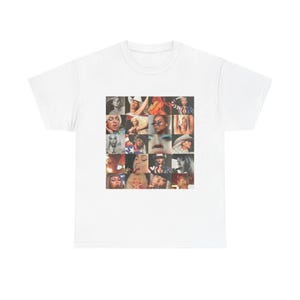 COWBOY CARTER BEY - 鮮やかなアートコラージュユニセックスヘビーコットンTシャツ、アート愛好家へのギフト、ファッショナブルなカジュアルウェア、フェスティバルに最適。