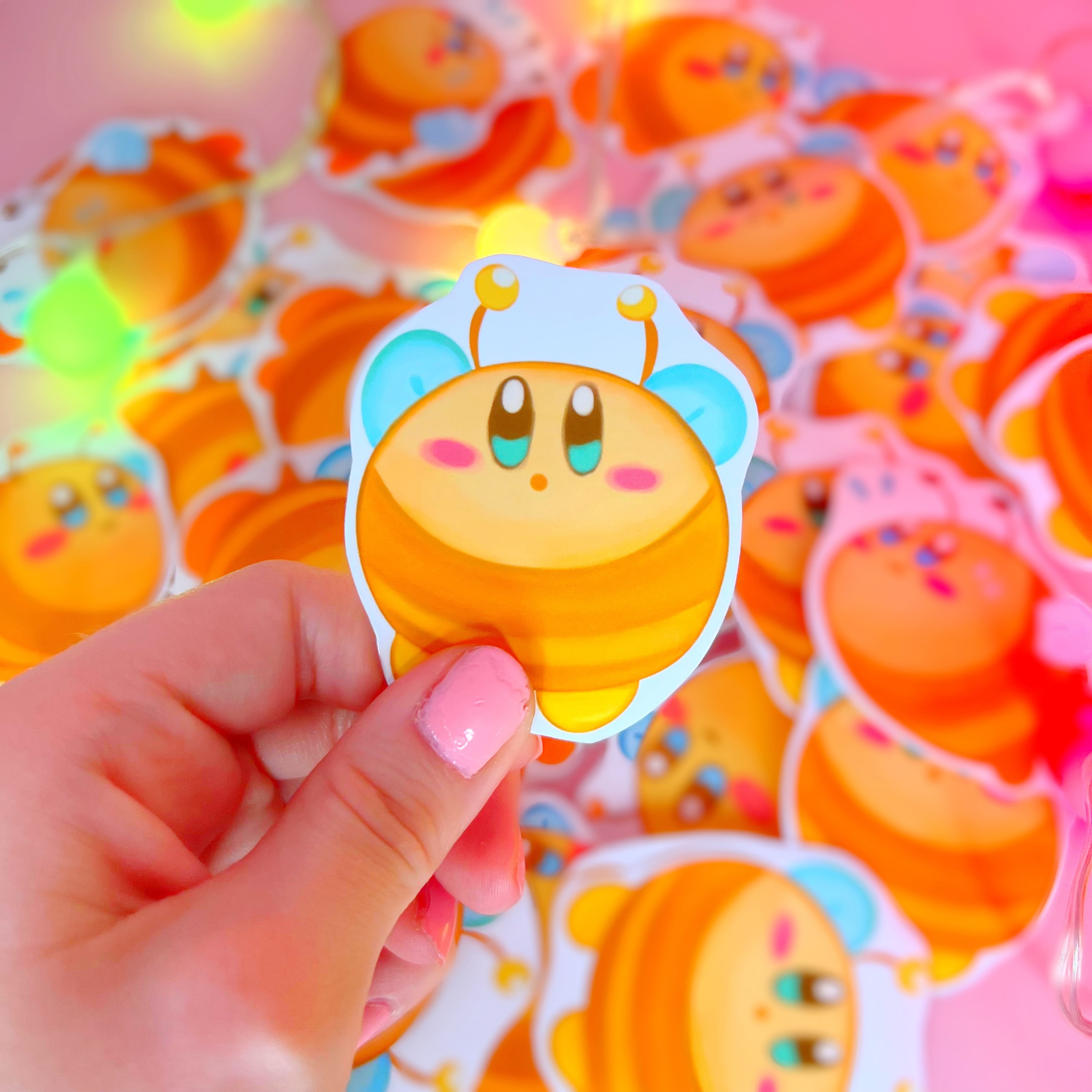 Kirbee Stickers | Kawaii Video Game Bee - Etsy