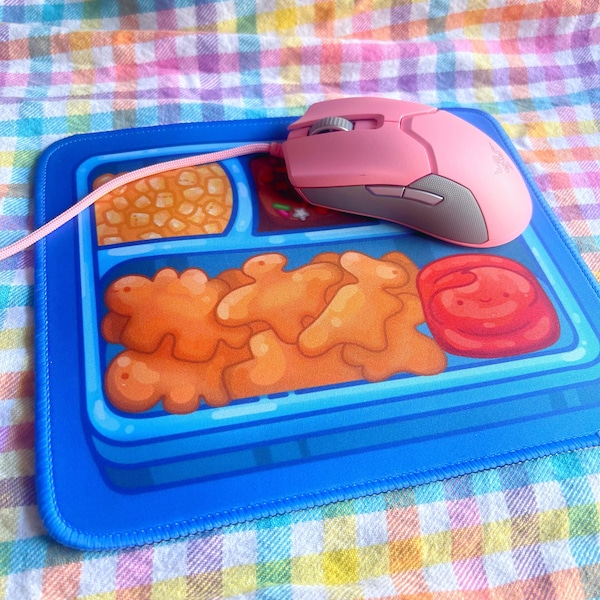 Tv-diner-muismat voor kinderen | Kawaii schattige muismat met voedselthema | Kinderkeuken Kindertijd Nostalgie Decor