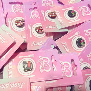Kawaii Food Pins | Wooden Pins For Lanyards | Cute Aesthetic Food Themed Pins