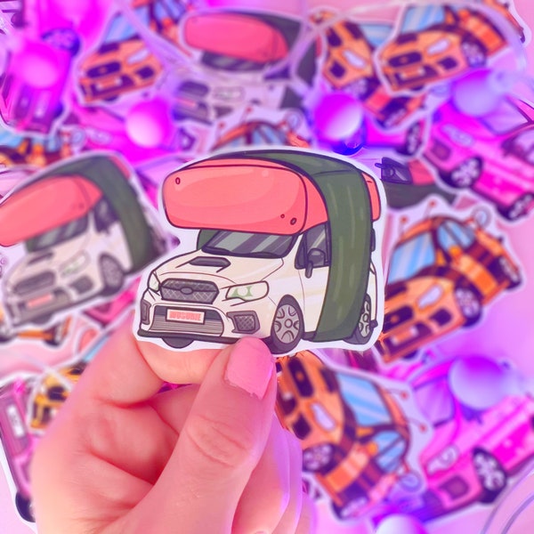 Subaru Pun Stickers | Chibi Car Art Stickers