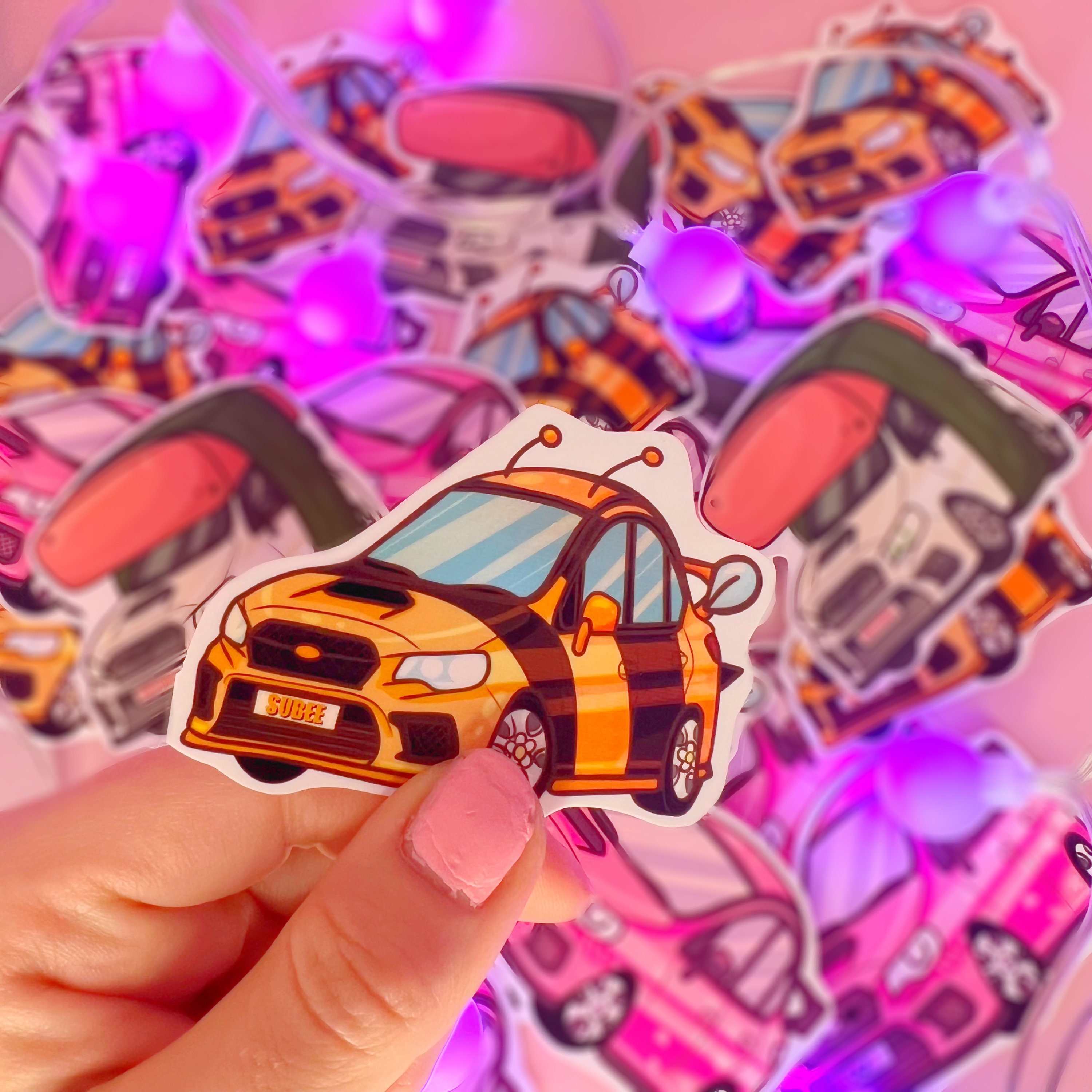 Subaru Pun Stickers | Chibi Car Art Stickers - Etsy