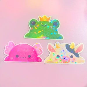Squishmallow Peekers | Kawaii Holographic Car Decals