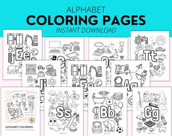 Alphabet Coloring | Preschool Worksheets | Letter of the Week | PDF Coloring Book