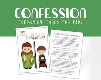 First Confession Companion Cards for Kids | Traditional Catholic Act of Contrition (Digital Download)