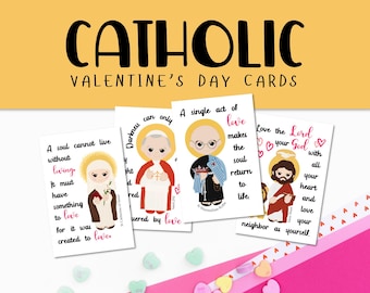 Catholic Saint Valentine's Day Cards for Kids (Digital Download)